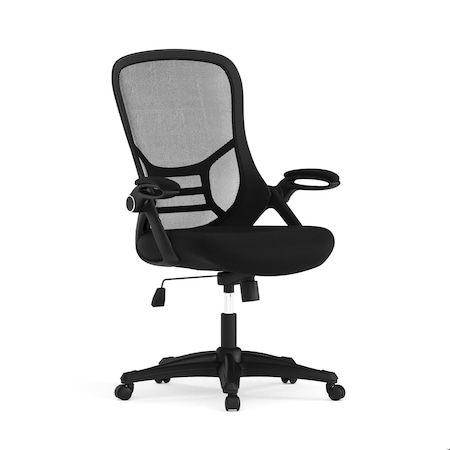 Flash Furniture Office Chair, Mesh, Black HL-0016-1-BK-BK-GG